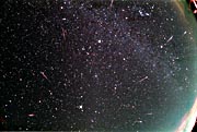 Leonid Meteors with Fish-eye lens