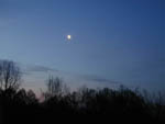 Dawn Moon under dusk sky