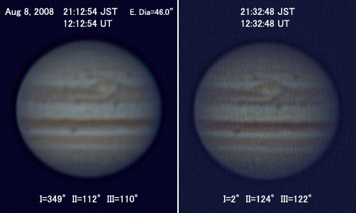 Jupiter on Aug 8, 2008