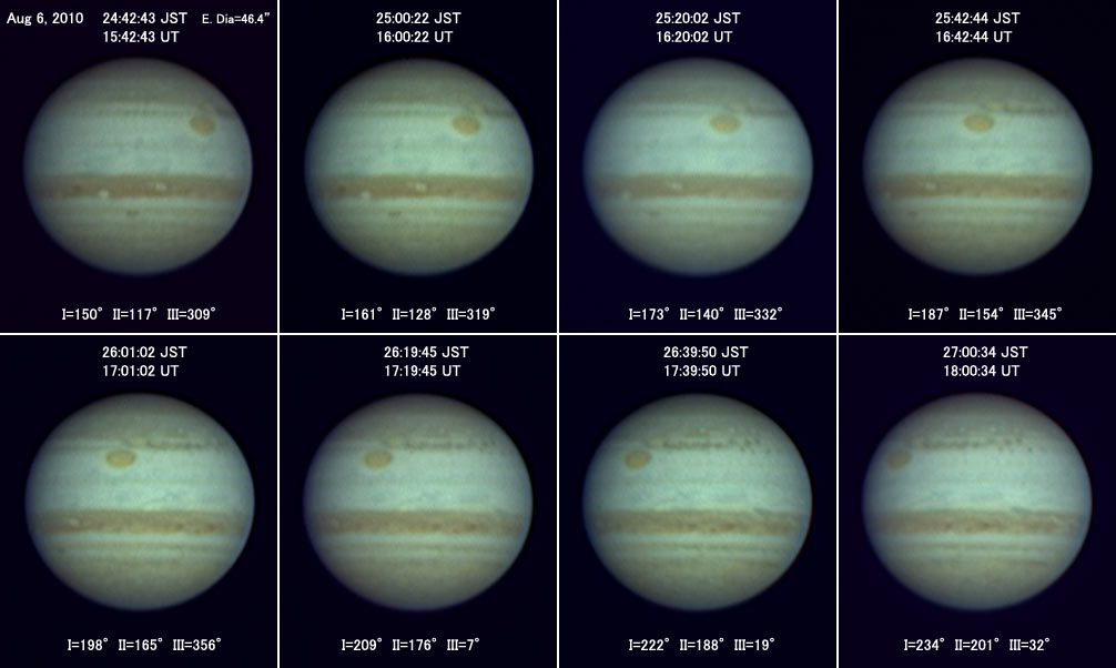 Jupiter on Aug 6, 2010