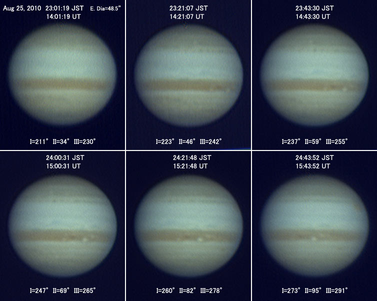 Jupiter on Aug 25, 2010