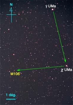 Finding chart of M106