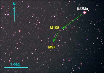 M97, M108のファインディングチャート