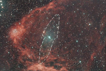 Outline of Squid Nebula