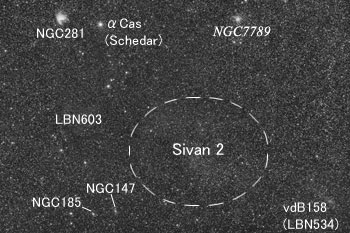 Sivan2付近の星雲・星団