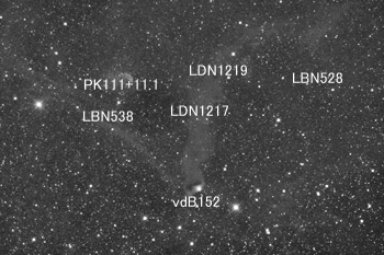 Objects around Wolf's Cave Nebula