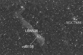 vdB158付近の星雲・星団