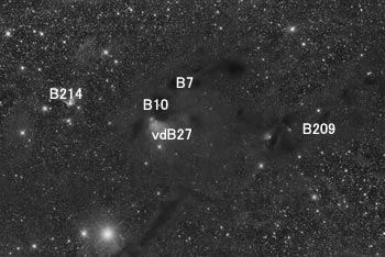 Nebulosities around vdB27 & B10