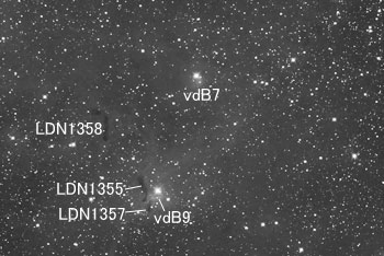 Deepsky objects around vdB 9