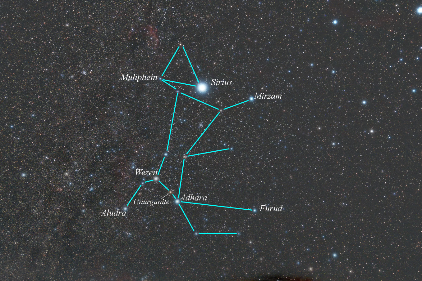 Brightest Star In The Night Sky: Sirius In Canis Major 