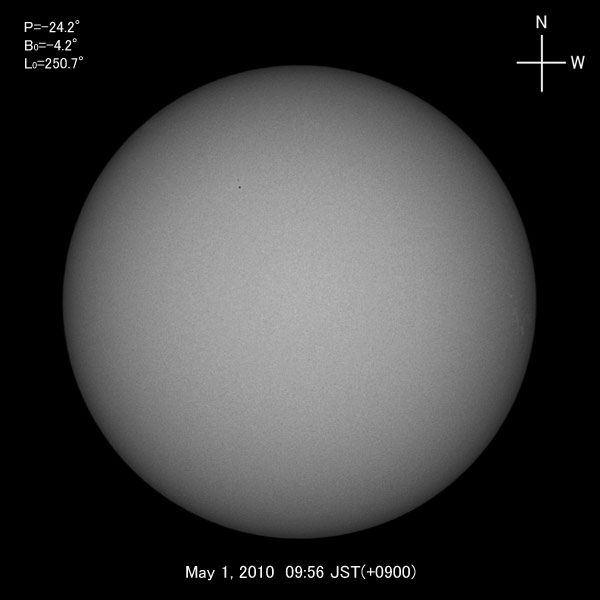 White-light image, May 1, 2010