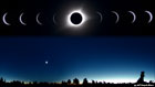 Progress of total solar eclipse & lunar shadow cone